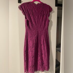 NWT - purple lace midi fitted gorgeous dress!